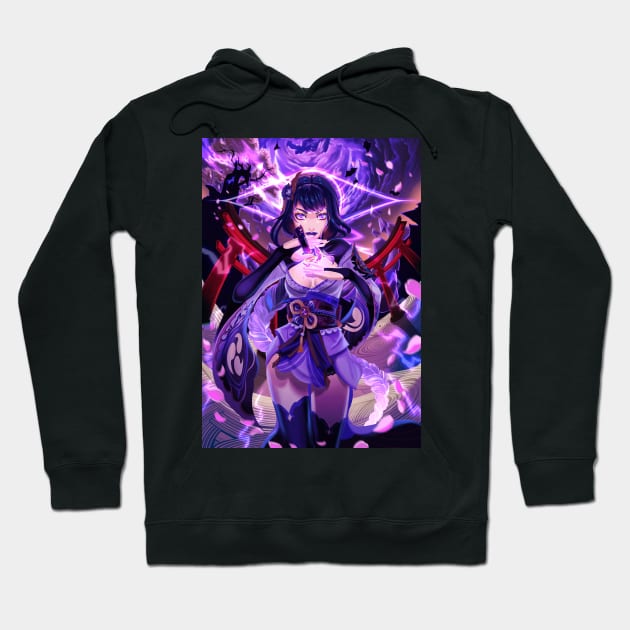 Raiden Shogun Ei - Genshin Impact Hoodie by SosiCreatesArt